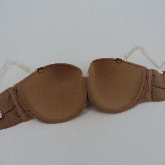 Victorias Secret 32DD Body Victoria Lined Strapless Beige Underwire Bra Women - Picture 7 of 15